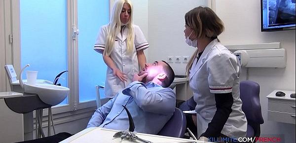  Blond dentist fucks her patient